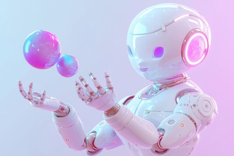 Robot juggling shiny balls