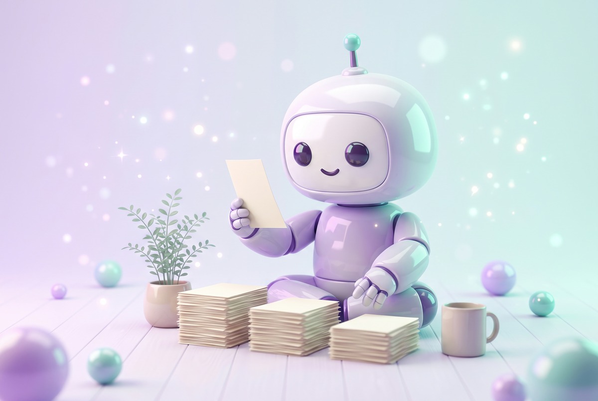 A robot sorting blank paper slips into three uneven piles, the way to sort your own software stack costs.
